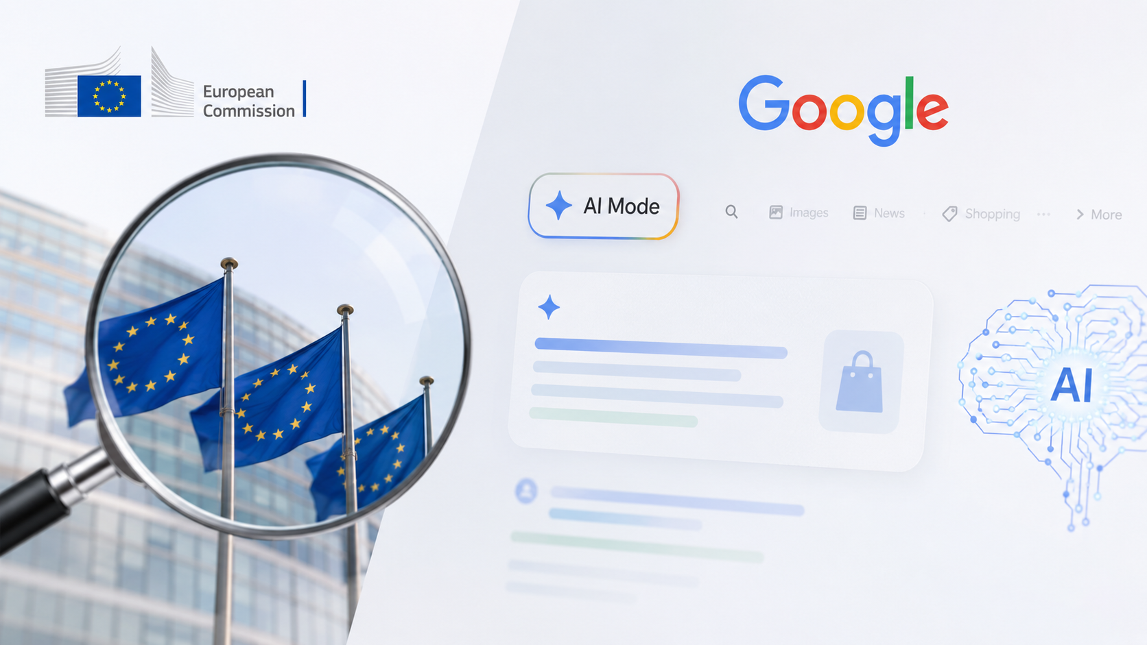 Bruxelles resserre l'étau sur Google : assistants IA, données Search, AI Overviews. Ce que l'offensive européenne change pour l'e-commerce