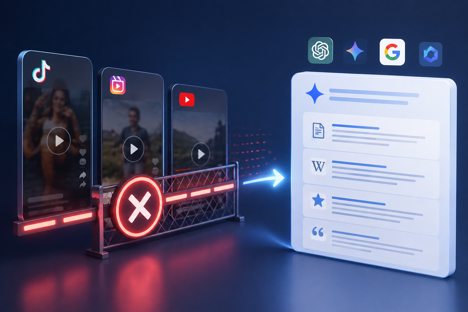 Why answer engines cite text, almost never your videos