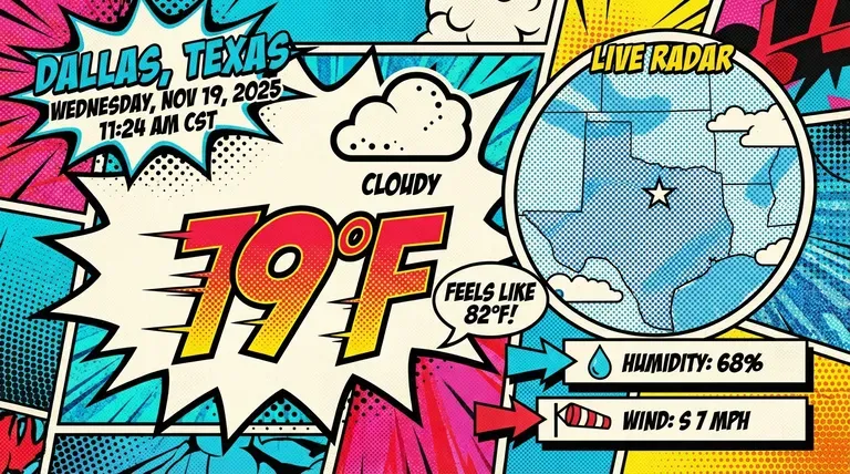 Comic book style weather infographic using Nano Banana Pro