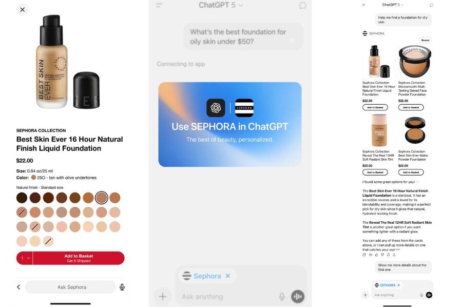 Sephora lanza su aplicación en ChatGPT: lo que revela la primera integración de Beauty-AI sobre el futuro del comercio minorista