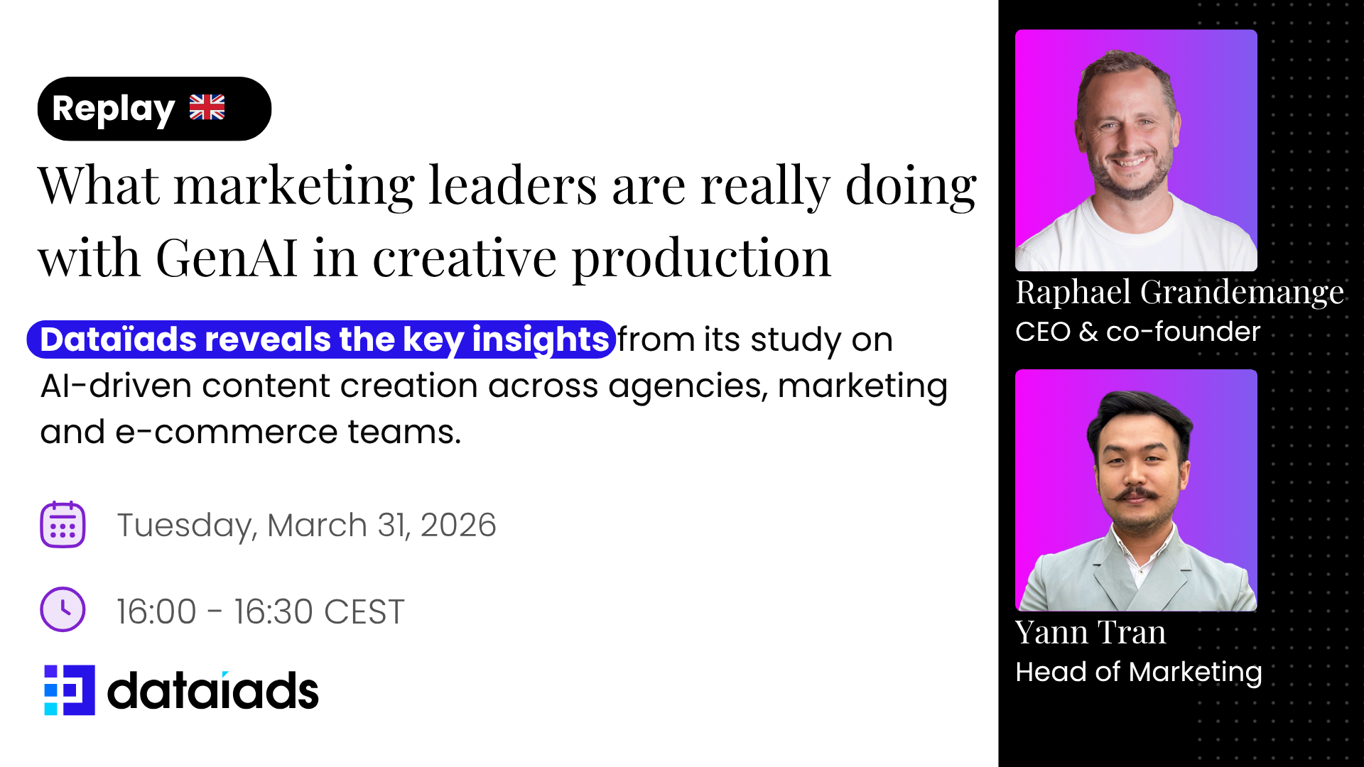 Generative AI and creative production - What marketing leaders and agencies are really doing — study results, case studies, and a creative masterclass