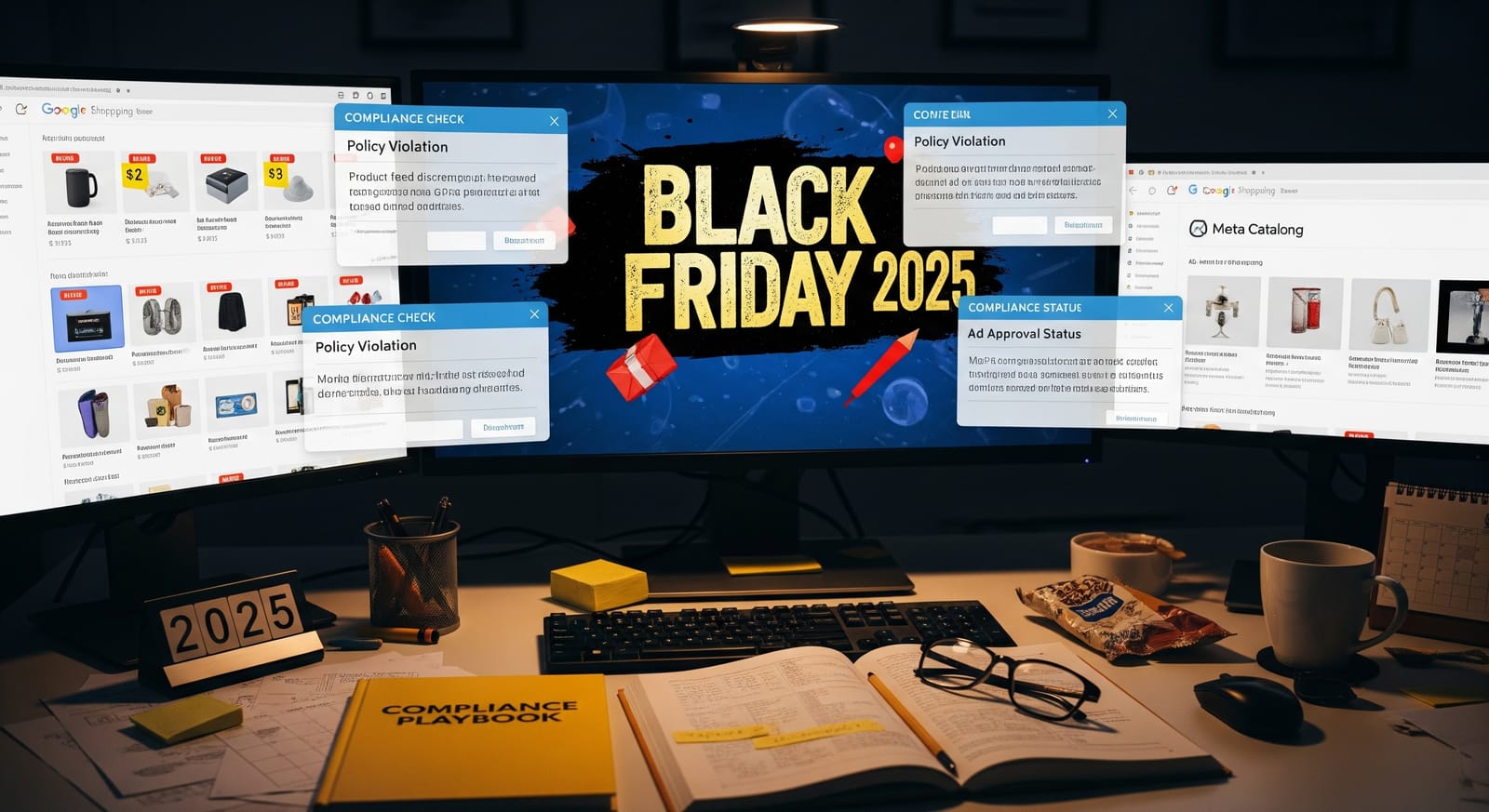 Black Friday 2025 : le guide de conformité pour vos campagnes Google Shopping et Meta Catalog Ads