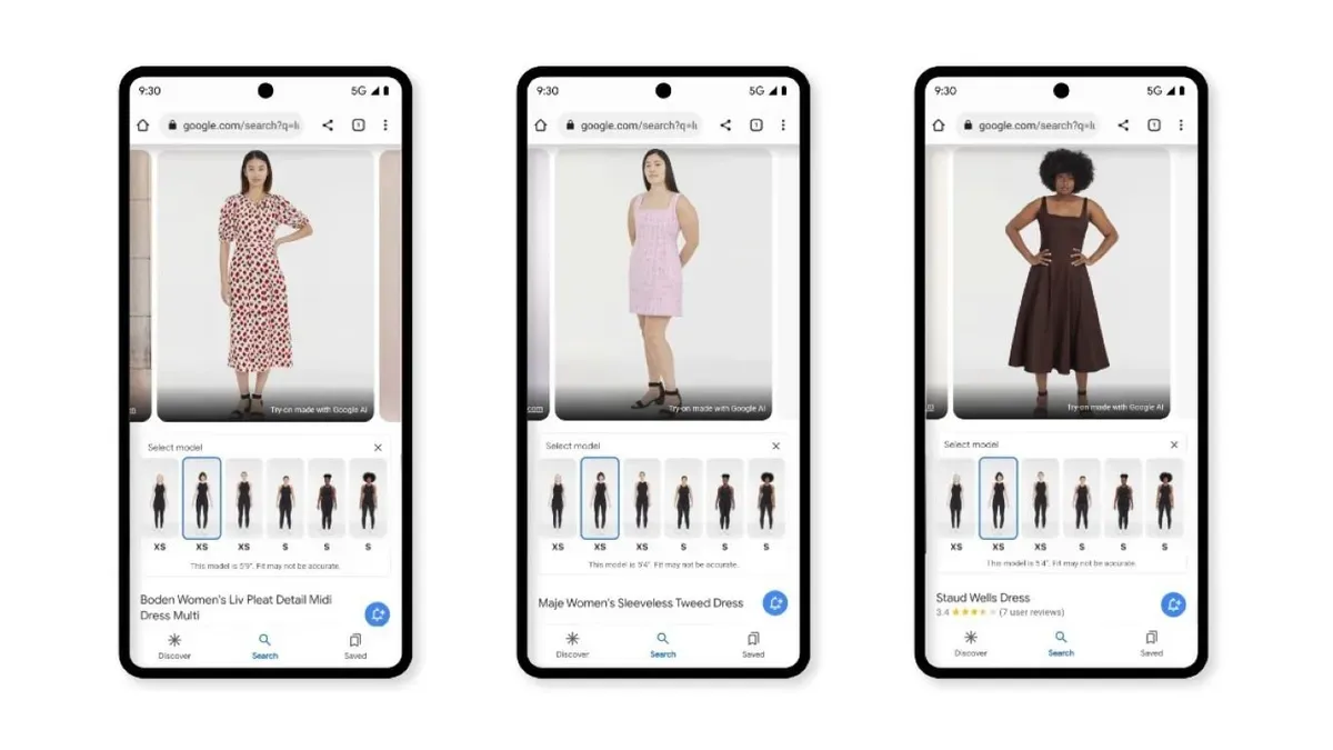 Google Shopping launches virtual dress try-ons in the US | Fashion Dive
